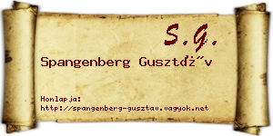 Spangenberg Gusztáv névjegykártya